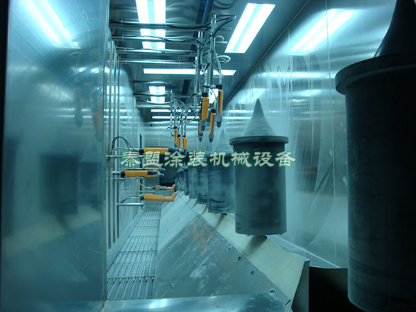 粉體噴房內(nèi)景